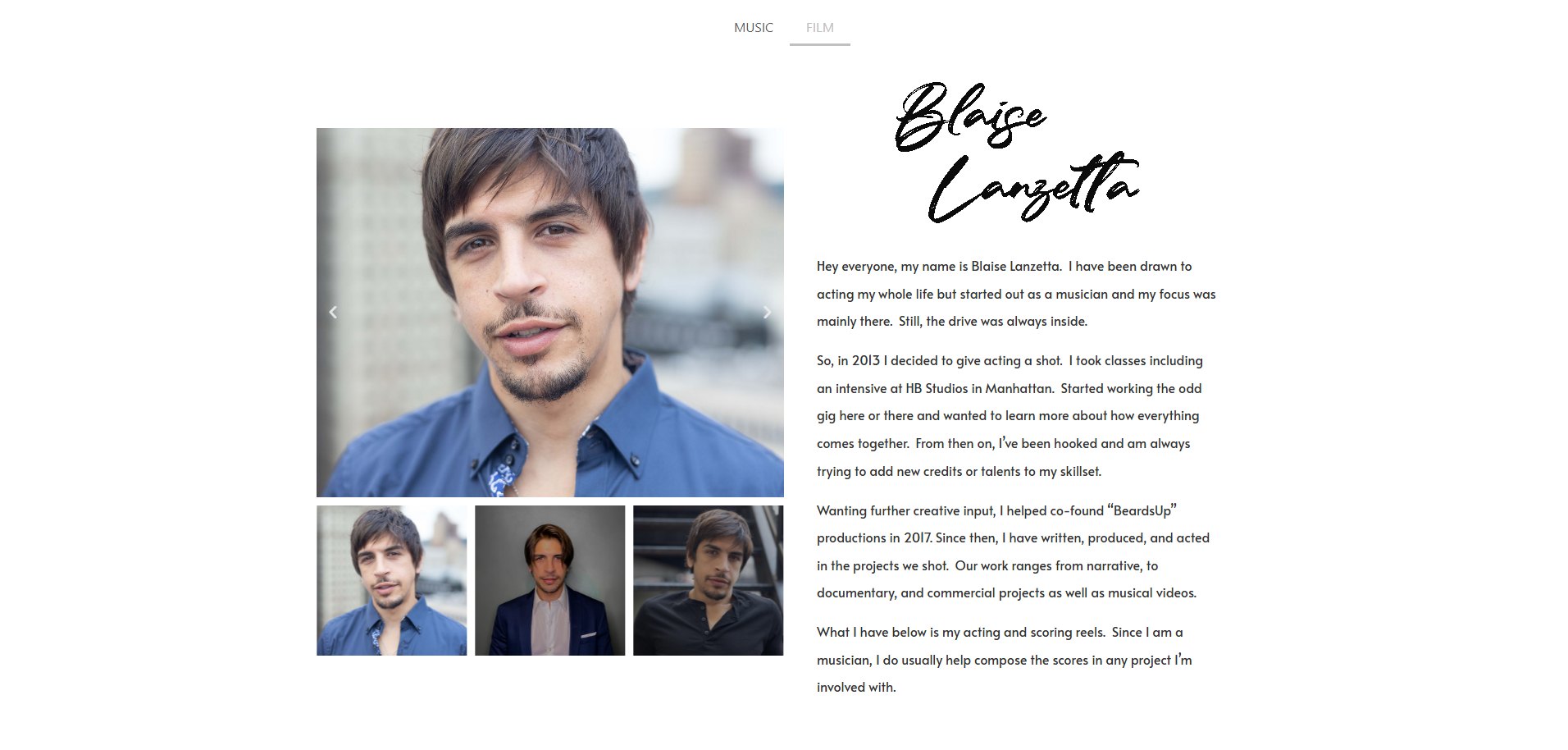 Blaise Lanzetta website